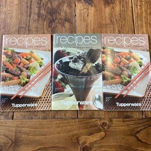 Pack of 3 Tupperware cookbooks